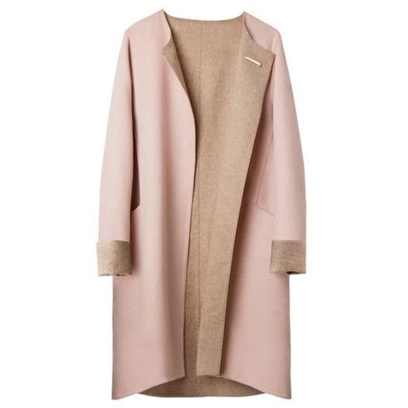 Cuyana Jackets & Blazers - Cuyana Wool Cashmere Reversible Coat Blush/Camel